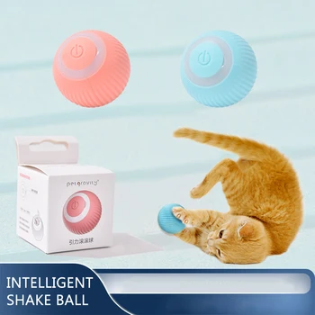 Умные игрушки для кошек Автоматический катящийся мяч Электрические игрушки для кошек Интерактивные для дрессировки кошек Игрушки для котенка Аксессуары для домашних животных Умный мяч