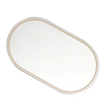 Универсальный автомобильный овальный солнцезащитный козырек для макияжа, косметическое зеркало, замена клея 11x6,5 см