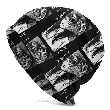 Шапки-капоты Junji Ito Tomie Kawakami Мужская Женская Коллекция Вязаных шапок, Черные Зимние Теплые Дизайнерские Шапочки Skullies, Шапочки-ушанки