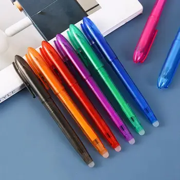 8шт Гелевая ручка 0,5 мм, Быстросохнущая, Удобная ручка, Многоцветная Стираемая ручка для рисования, школьные принадлежности