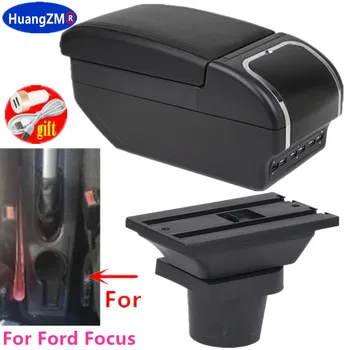 Для Ford Focus коробка для подлокотника Центральный ящик для хранения содержимого с подстаканником Пепельница Аксессуары USB Зарядка