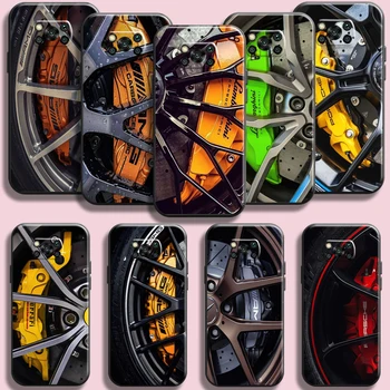 Роскошные Спортивные Автомобили Шины Колеса Чехол Для Телефона Xiaomi Poco X3 F3 M3 Pro NFC GT Жидкая Силиконовая Задняя Крышка Carcasa Black Cases Cover
