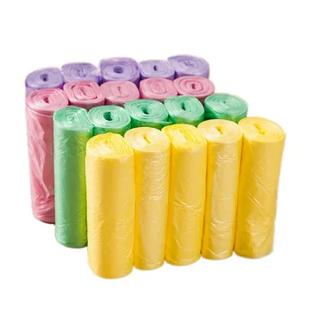 5 рулонов / упаковка (100шт) 45x50 см, одноразовые мешки для мусора, бытовые пластиковые пакеты, мешки для мусора для кухни