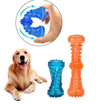 Большая Собачья кость, Резиновая игрушка для домашних животных, Прочная, Устойчивая к укусам, Игрушки для домашних животных, Чистящие зубы, Жевательные Принадлежности.