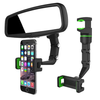Поддержка мобильного телефона в автомобиле Крепление зеркала заднего вида GPS-телефон для iPhone 12 Pro Max с возможностью регулировки на 360 градусов Универсальная поддержка смартфона