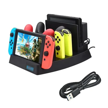 Многофункциональное зарядное устройство OSTENT, подставка для зарядной станции, держатель для хранения игр для консольного контроллера Nintendo Switch