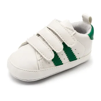 Kruleepo Для малышей, повседневная обувь на подошве из искусственной кожи и ПВХ Для новорожденных мальчиков и девочек, всесезонные Мягкие хлопковые кроссовки для отдыха.