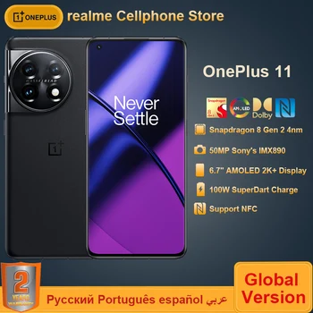 Глобальная версия Мобильного телефона OnePlus 11 5G Snapdragon 8 Gen 2 6,7 