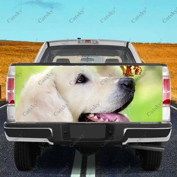 Наклейка с изображением собаки на хвосте автомобиля, защищающая багажник, наклейка на кузов автомобиля, украшение автомобиля для внедорожника, универсального пикапа.