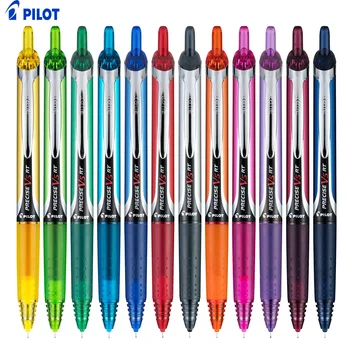 Гелевые ручки PILOT Hi-Tecpoint Precise V5 RT Roller Ball, Многоразовая и Выдвижная Шариковая Ручка с Жидкими Чернилами, Супер Гладкое Письмо
