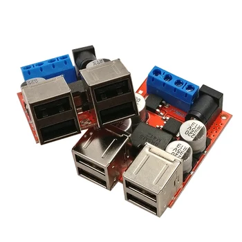 Модуль зарядки автомобиля постоянного тока 8V-35V 5V 8A блок питания модуль разгерметизации 4-портового USB-выхода мобильное зарядное устройство