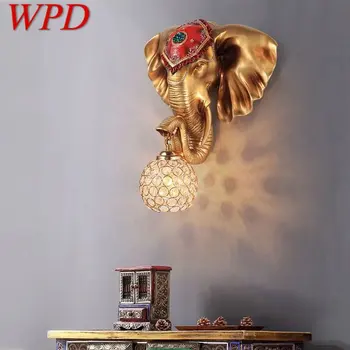 WPD Современные настенные светильники Elephant LED Interior Creative European Resin Sconce Light для домашнего декора гостиной и холла