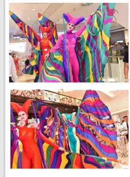 Одежда для выступлений в тематическом парке Parade с масштабным цветным парадом, одежда для интерактивного выступления для разминки