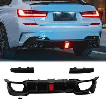 Автомобильный задний диффузор, спойлер для BMW 3 серии G20 G28, задний бампер багажника с подсветкой 2020-2022 гг.