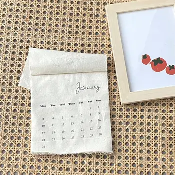 Тканевый календарь с четкой печатью, мягкий Тканевый календарь с датой записи для квартиры