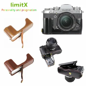 Ретро Сумка для фотоаппарата из Искусственной Кожи, половина Корпуса, Чехол Для Fujifilm X-H2 XH2 XS10 XE4 XE3 XT4 XT3 XT2 XT200 XT30 X-T30 II X100V X-PRO 2