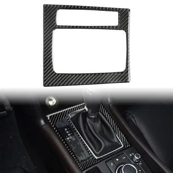 Крышка рамы панели переключения передач из углеродного волокна ABS для автомобильной консоли Mazda 3 Axela 2017-2018