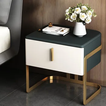 Современные минималистичные прикроватные тумбочки из массива дерева для мебели спальни скандинавского дизайна, легкий роскошный прикроватный шкафчик для хранения в спальне
