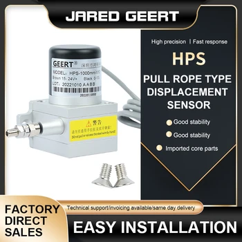GEERT HPS Датчик перемещения троса, датчик перемещения высокоточного кабеля, потенциометр для вытягивания провода, датчик линейного положения