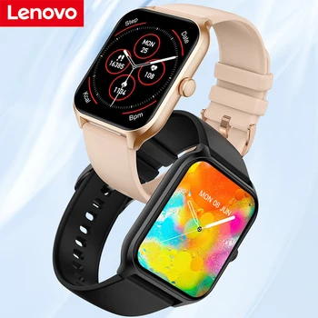 Умные часы Lenovo P60 для мужчин, 1,96-дюймовый экран 320 * 386, Bluetooth-вызов, монитор сердечного ритма, сна, 100 спортивных моделей, Умные часы для женщин