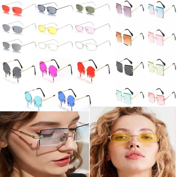 Горячие практичные Солнцезащитные очки Унисекс в металлической оправе, Прямоугольные Солнцезащитные очки Для мужчин, Мода 2020 года, Маленькие Ретро-оттенки, Солнцезащитные очки UV400, женские Очки