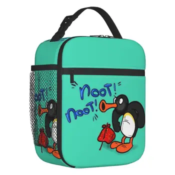 Noot Noot Pingu Забавный многоразовый ланч-бокс для женщин, многофункциональный холодильник с мультяшным пингвином, термосумка для ланча с пищевой изоляцией, офисная работа