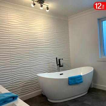 12 шт 50x50 см 3D настенная панель геометрическая волна 3D наклейки на стены украшение ванной комнаты водонепроницаемая плитка 3d форма эстетическая комната 90-х