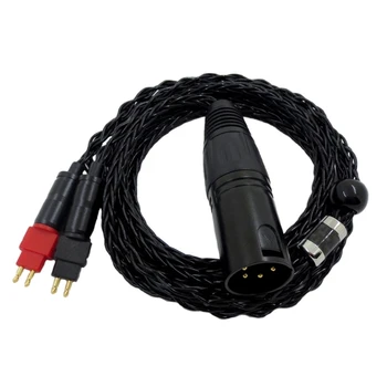 4-контактный XLR сбалансированный кабель для наушников hd600 hd650 hd580 Изысканный и естественный звук Соединительный провод с медным посеребрением