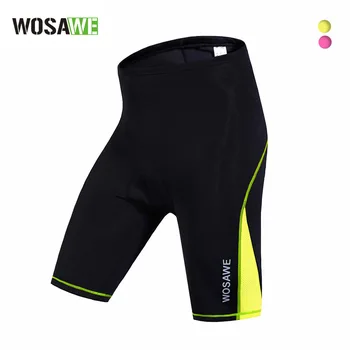 Женские велосипедные шорты WOSAWE С силиконовой дышащей подушкой, спортивные женские нескользящие короткие брюки на резинке BC169
