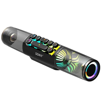 SOAIY RGB Цветная карта памяти USB флэш-накопитель Aux микрофонный вход SH19S Портативный беспроводной BT 5.0 Игровой SOAIY динамик