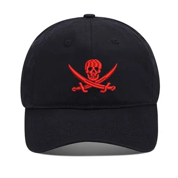 Бейсбольная кепка Lyprerazy с пиратским черепом, унисекс, бейсбольная кепка с вышивкой из промытого хлопка, регулируемая кепка с вышивкой