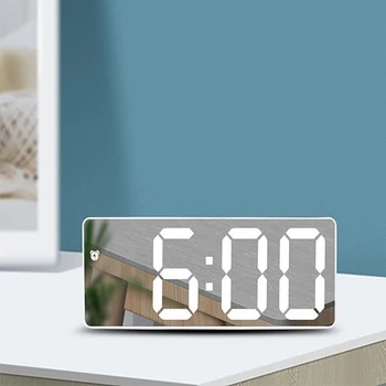 Креативный будильник, светодиодные цифровые электронные часы с подсветкой, ночник, часы с большим количеством цифр, температурный календарь, украшения для дома