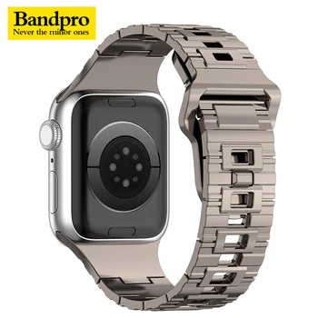 Силиконовый ремешок в стиле Mecha для Apple Watch Band 49 мм 45 44 42 мм 41 40 мм роскошные Ремешки для наручных часов Iwatch Серии 8 7 6 5 SE Браслет