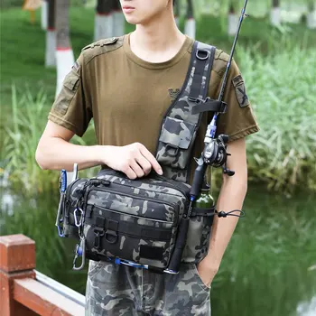 Многофункциональные мужские сумки для удочек на одно плечо Luya Fishing Reel Case Bag Рыболовные дорожные сумки через плечо Рюкзаки для хранения