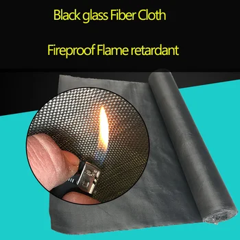 Черная ткань из стекловолокна высокой плотности, огнестойкий материал для перегородок, текстильные обои с тепло- и холодоизоляцией