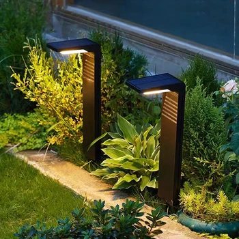 Садовые фонари ZK30, Наружное украшение, Газонная лампа, водонепроницаемый светодиод для ландшафтного освещения дворовых дорожек, столбов солнечной энергии
