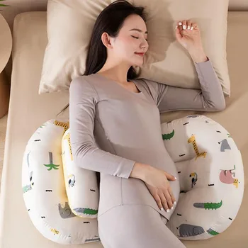 Съемная подушка для беременных Многофункциональная хлопковая защита талии Подушка Для беременных Регулируемая подушка для беременных