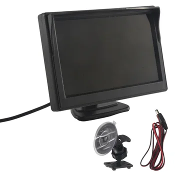 5-дюймовый 800X480 TFT LCD HD-монитор с двойным монтажным кронштейном для камеры резервного копирования автомобиля/заднего вида/DVD/медиаплеера