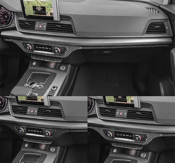 Наклейка для отделки передней панели центральной консоли автомобиля из углеродного волокна LHD для AUDI Q5 FY 2018-2023