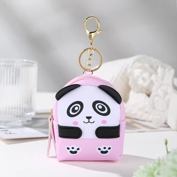 Розовая милая панда, портмоне, ключи, держатель для карт, кошелек, сумки для денег, чехол для наушников