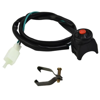 Выключатель выключения мотоцикла Звуковой сигнал стартера Красная кнопка 2-проводного подключения для Dirt Bike ATV Dual Sport Высокого качества
