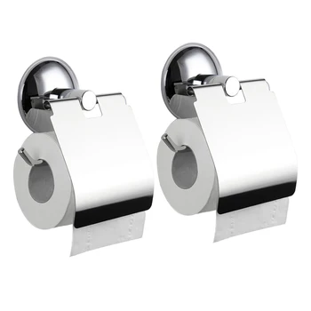 2X Держателя туалетной бумаги из нержавеющей стали, Мощное Всасывающее настенное крепление, держатель туалетной бумаги для ванной комнаты