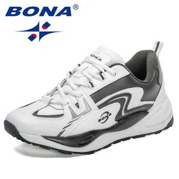 BONA 2023 Новые дизайнерские модные кроссовки для бега, мужская мода, смешанные цвета, спортивные кроссовки на открытом воздухе, спортивные кроссовки, обувь