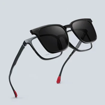 Смола 3 В 1, Новый стиль, Магнитная оправа для очков, трендовые поляризованные Солнцезащитные очки для мужчин на открытом воздухе, оптические Компьютерные очки UV400