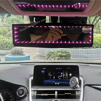 Популярное Автомобильное Зеркало заднего вида с Цветным светодиодным Освещением Спортивные Аксессуары для интерьера Авто Крутое Высокое качество