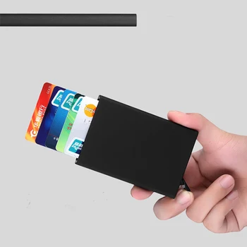 Профессиональный металлический футляр для визитных карточек, портативный держатель для визитных карточек, вмещает 20 визитных карточек