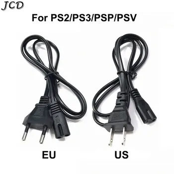 JCD 1шт Для Консоли PS2 PS3 1 М ЕС США Штекер 2-Контактный Порт Кабель Питания Переменного Тока Шнур Питания Для PSV Игровые Аксессуары для PSP