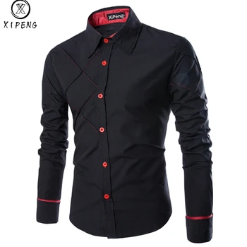 Мужская рубашка 2020, осенняя новая брендовая деловая мужская приталенная рубашка, мужская рубашка в полоску с длинным рукавом camisa masculina M-3XL
