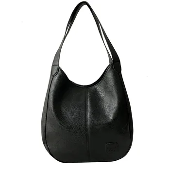 Винтажные сумки через плечо для женщин из искусственной кожи, трендовые дизайнерские сумки через плечо, сумка-мешок большой емкости, Роскошные дизайнерские сумки