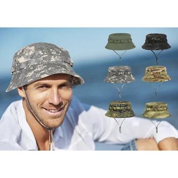 Военные камуфляжные шляпы-ведра Страйкбол Армейская тактическая охота Рыбалка Уличная панама Непальская кепка Летняя мужская